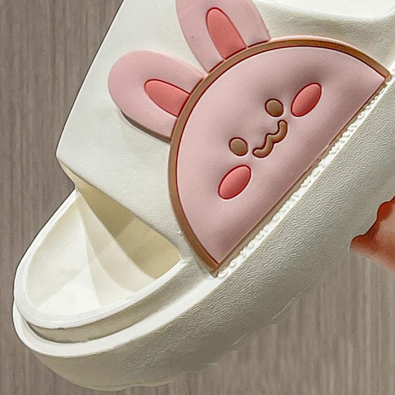 Cute Slippers Men Summer Cartoon Rabbit Home Couple Slippers Bathroom Non-slip Home Sandals Women Summer Outdoor Wear