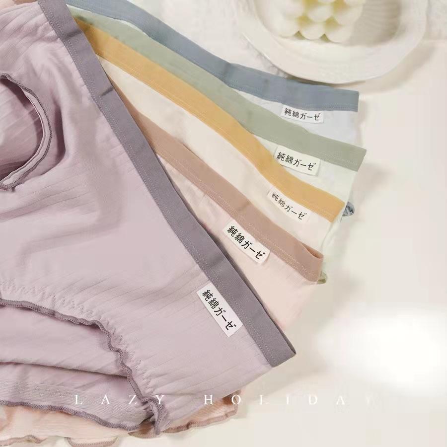 3PCS Cute Girls Underwear Girls Students Cotton Antibacterial Low Waist Panties Japanese Simple Briefs Girl Panty Models