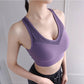Ladies Sports Bra Zipper Shockproof Breathable Fitness Vest Running Yoga Top