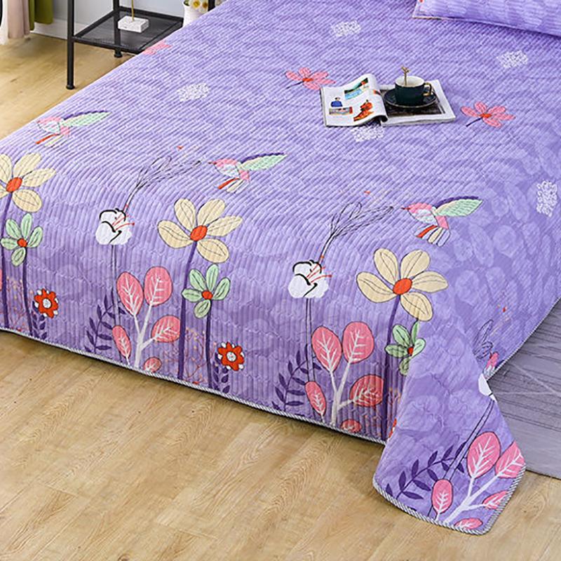Skin-friendly Double-sided Bed Cover All Seasons Student Dormitory Mat One-piece Thick Bed Sheet Mattress Cover Blanket