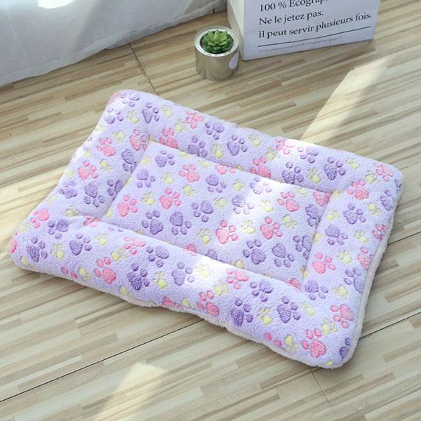 Pet Soft Blanket Winter Dog Cat Bed Mat Print Warm Sleeping Mats Small Medium Dogs Cats Fleece Mats Pet Pads