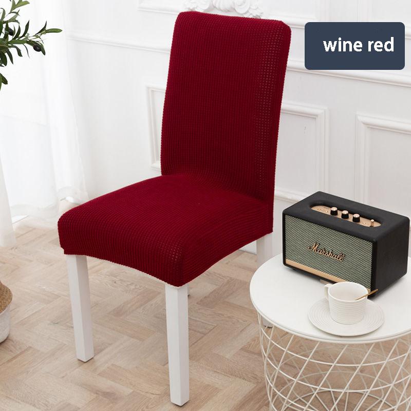 1/2/4/6Pcs  Solid Jacquard Chair Covers for Dining Room Office Banquet  Velvet Chair Cover for Party Wedding