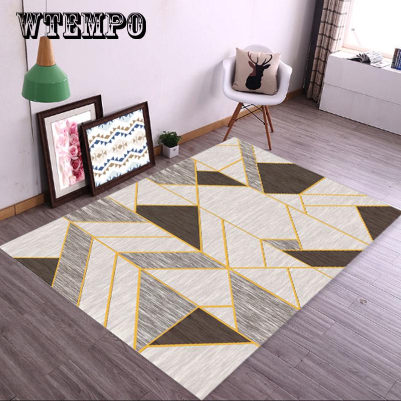 Modern Metal Carpet Geometric Bedroom Carpets for Living Room Rug Parlor Fashion Decor Mats