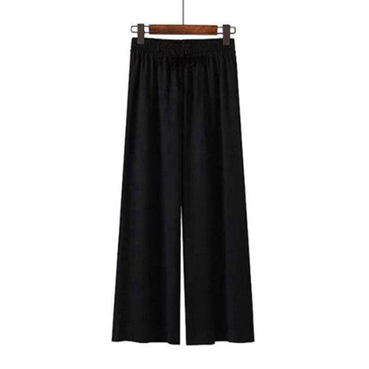 Wide Leg Pants Women Solid High Waist Trousers Pleated Loose Casual Elegant Korean Style Chic School Daily Girls