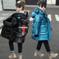 Good-looking Boys' Cotton-padded Jacket Mid-length Thick Winter Clothing Fashion Medium-and-large Children's Down Cotton Jacket