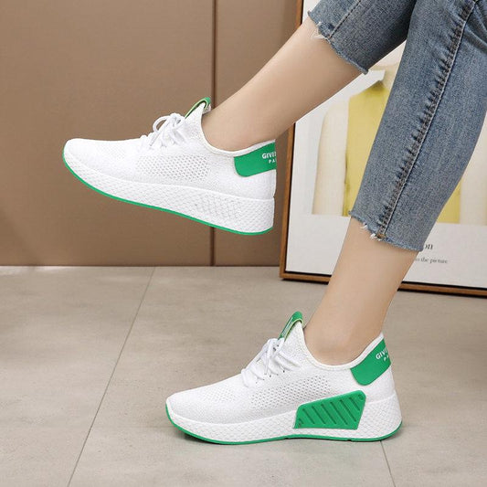 Flying woven shoes new mesh shoes casual wild breathable sports shoes female summer running shoes