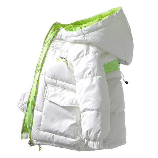Girls Down Padded Jacket Thick Warm Hooded Jacket Winter Padded Jacket