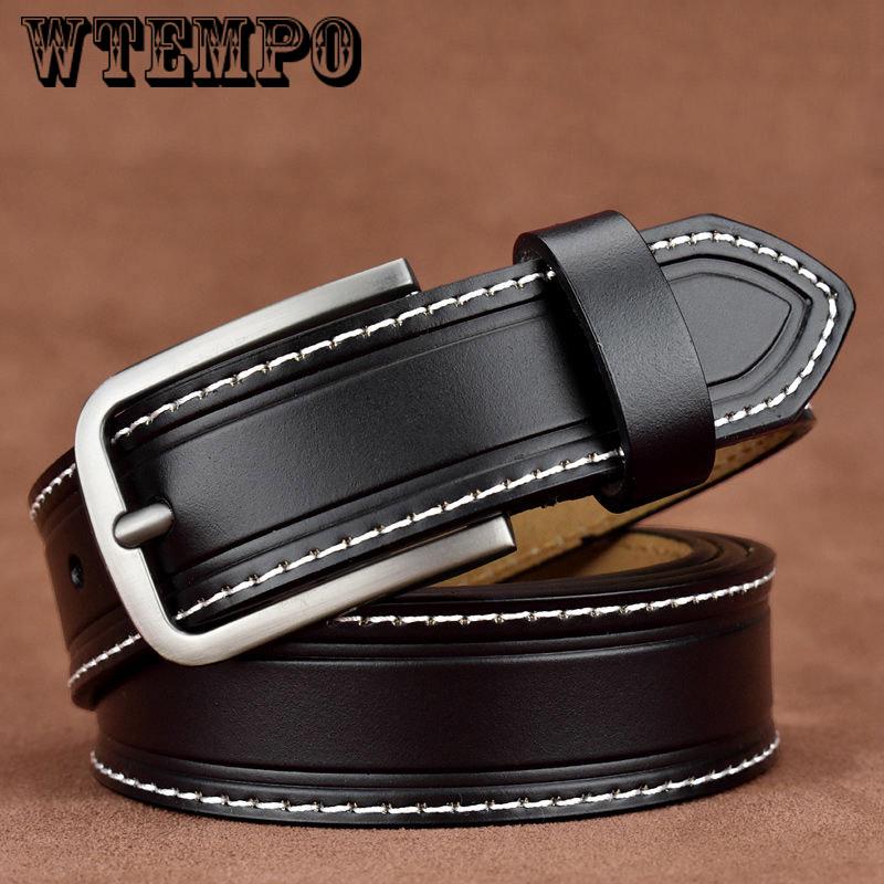 Leather Belts for Women Jeans Strap Vintage Metal Pin Buckle Fashion Style Trouser Cummerbunds