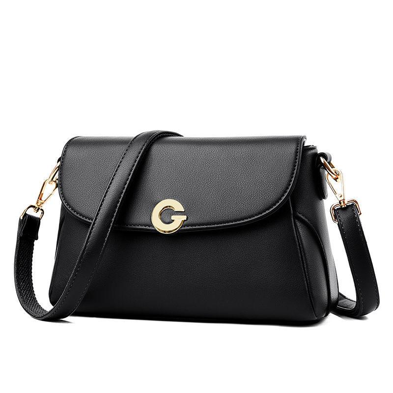 Women Shoulder Messenger Bags Casual Female Crossbody Bags Soft Surface Genuine Leather Cowhide Two Shoulder Straps Adjustable