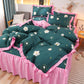 Korean Fashion Bed Skirt Four-piece Princess Style Lace Duvet Cover Girl Net Red Bedding