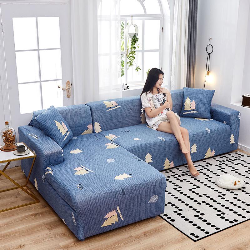 Solid Color Elastic Universal Slipcover All-inclusive Anti-slip Sofa Covers Towel for Dining Room 1/2/3/4 Seater Stretch Sofa Covers
