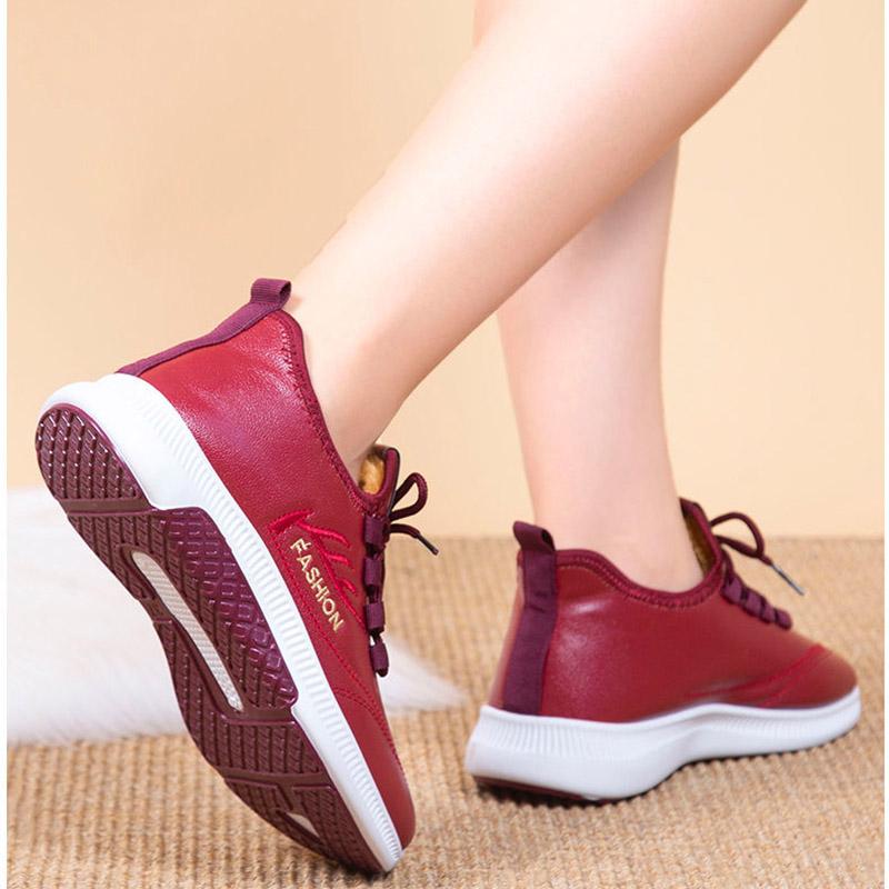 Women's Winter Plus Velvet Mother Cotton Shoes Waterproof Non-slip Sports Shoes Middle-aged and Elderly Cotton Boots