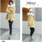 Women's Down Jacket Mid-length Thick Warm Winter Down Jacket Fluffy Big Fur Collar Warm Winter Thick Coat Thick Cotton Jacket Women
