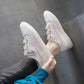 Women's Shoes Velcro Small White Shoes Ladies Soft Sole Sneakers All-match Korean Style Student Flat Casual Board Shoes