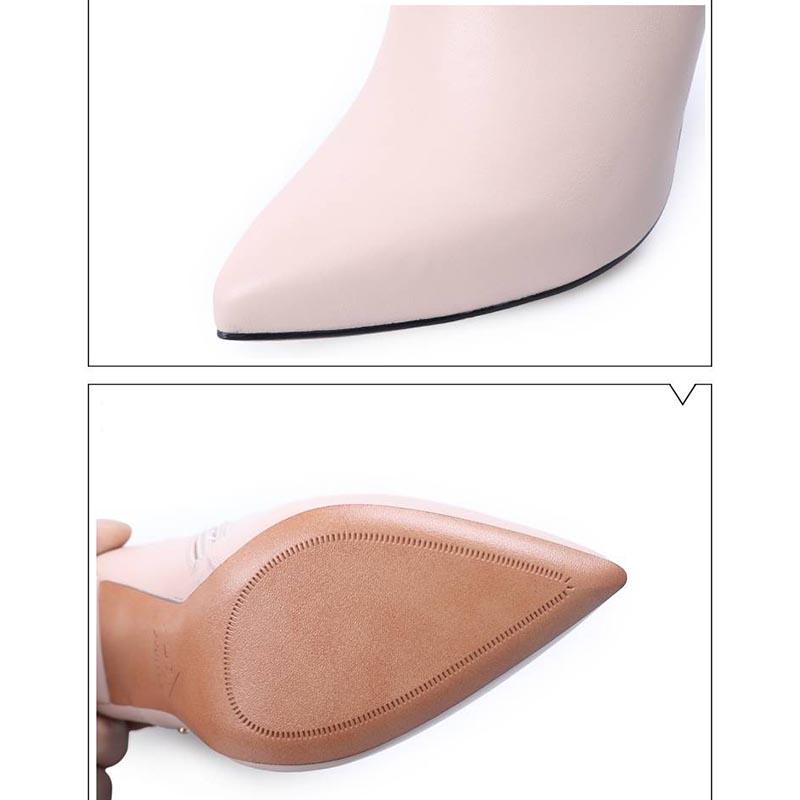 Pointed Toe Heel Fashion Ladies Ankle Boots High Heels Shoes Women Side Zipper Concise Short Boots