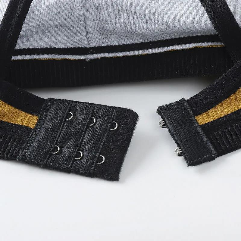 Pure Cotton Buckle Breathable Sports Suspender Vest Wrap Chest Without Steel Ring Gather Elastic Underwear Bra