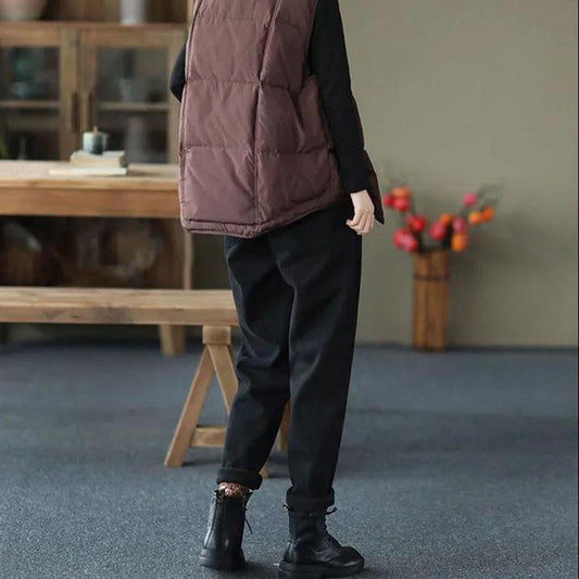 Casual Women's Trousers Fashion Elastic Waist Spring Autumn Winter Solid Color Cotton Thick Trousers Women's Pants Harem Pants Plus Velvet