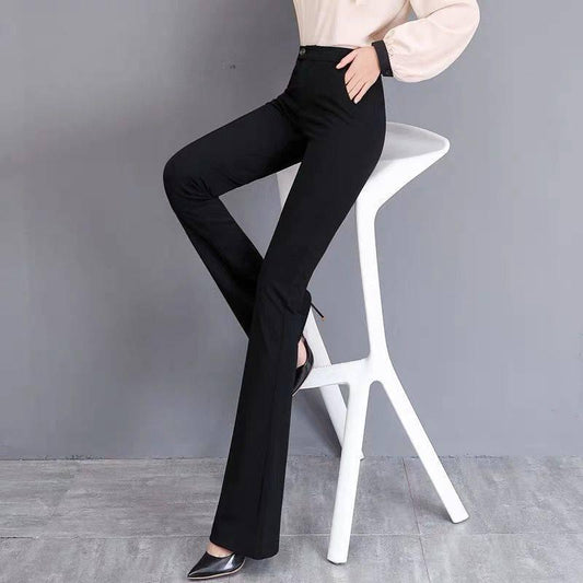 High Waist Flared Pants Female Autumn Winter Fall Feeling Slim Long Pants Flared Pants Casual Pants