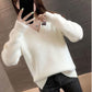 Autumn and Winter V-neck Sweater Fashion All-match Loose Jacket Knit Short Blouse