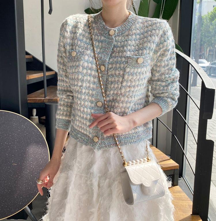 Women's Knitted Jacket Spring and Autumn Single-breasted Short Cardigan Jacket Women's Sweater Coat