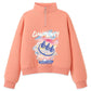 Stand-up Collar Sweater Women Spring and Autumn Small Short Half Zipper Loose Top