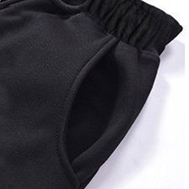 Black Velvet Lining Plus Velvet Thickening Guard Pants Women's Autumn and Winter Wear High Waist Loose Harem Pants Casual Sports Pants