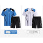 Men's Summer Leisure Sports Suit Round Neck Breathable Short Sleeve T-Shirt Fashion Sports Shorts Two-piece Suit for Men