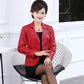 Autumn and Winter Leather Jacket Korean Style Slim V-neck Motorcycle Leather Jacket Thickened Warmth Short Leather Jacket for Women
