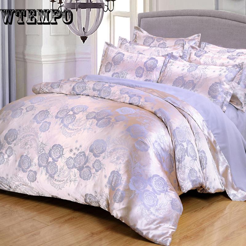 Luxury Bedding Sets Jacquard Queen Duvet Cover Set Wedding Bedclothes Bed Linen Quilt Cover