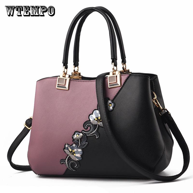 Handbag Women PU Leather Large Capacity Handbag Ladies Message Shoulder Bag