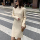 Mid-length Dress In Autumn and Winter Half High Neck Slim Fit Inner Sweater Fashion Solid Color Sweater Skirt