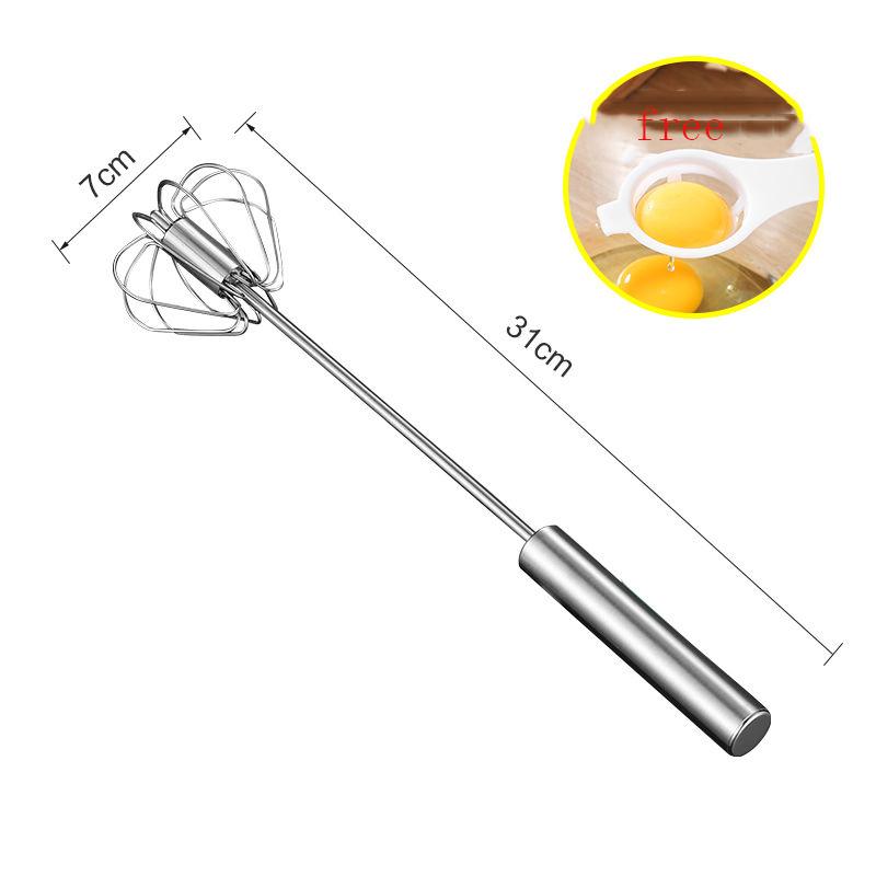 Semi-automatic Egg Beater Stainless Steel Cream Manual Hair Beater Egg Stick Baking Tool