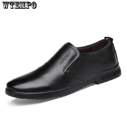 Leather Soft Cowhide Men's Shoes Breathable Casual Shoes for Spring and Summer Soft Sole Korean Business All-match Leather Shoes