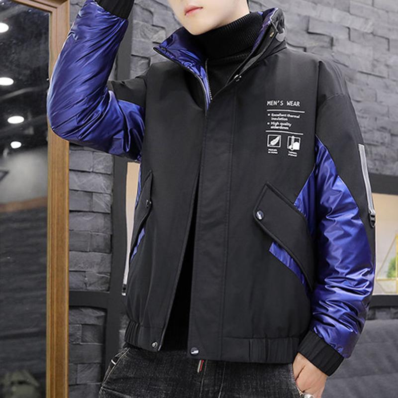 Men's Down Jacket Youth Thicken Warm Winter Korean Version of The Trend of Large Size Stand Collar Short