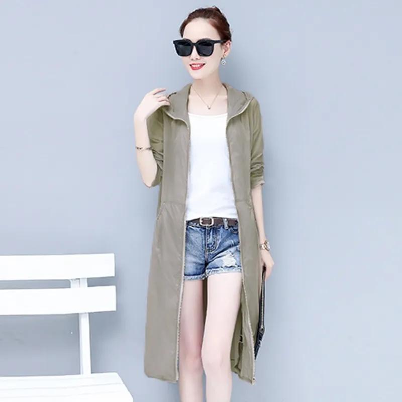 Spring and Summer Breathable Sun Protection Clothing Women's Mid-length Loose Large Size Sun Protection Clothing Women's Thin Coat