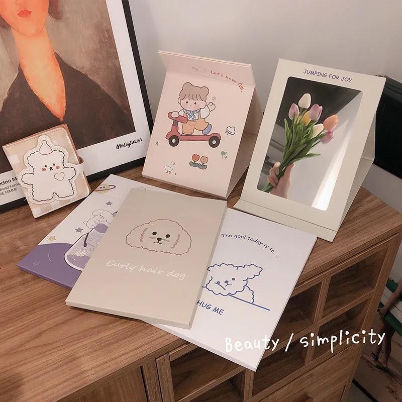 Cute Cartoon Animal Makeup Mirror Girl Woman Folding Mirror Desktop Creative Portable HD Thin Travel Out Household Essentials Princess Makeup Mirror