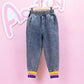 Children's Clothing Girls' Sweater Suit 2021 Jeans Spring and Autumn Clothing Middle and Large Children's Sports Two-piece Suit