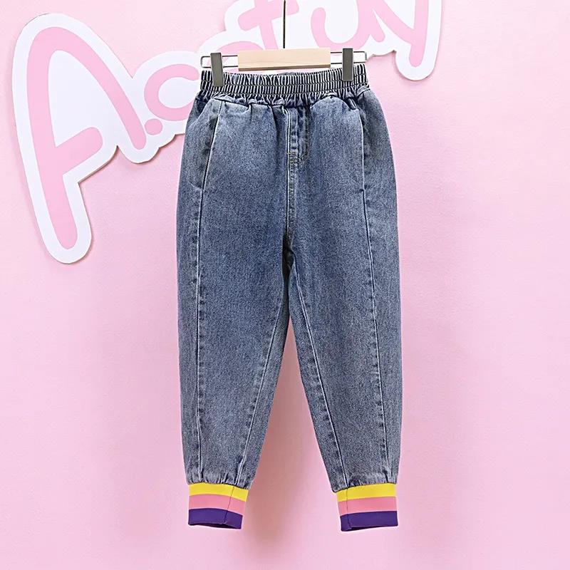 Children's Clothing Girls' Sweater Suit 2021 Jeans Spring and Autumn Clothing Middle and Large Children's Sports Two-piece Suit