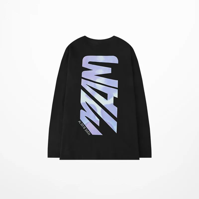 Street Dark Funeral Hip-hop Loose Sweater Tie-dye Long-sleeved T-shirt for Men and Women