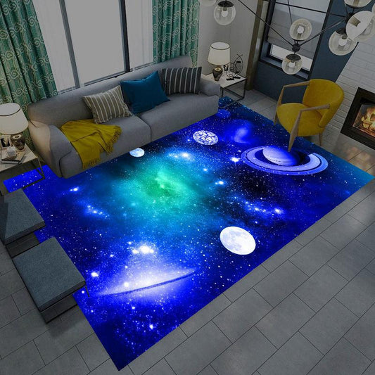 Bursting Starry Sky Pattern Carpet Home Living Room Study Bedroom Children's Room Bedside Blanket Can Be Washed