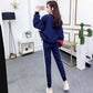 Sports Suit Women Loose Plus Velvet Thickened Long-sleeved Running Casual Two-piece Suit Warm and Breathable Comfort