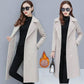 Spring and Autumn Warm Woolen Coat Women's Mid-length Simple Long-sleeved Non-pill Casual Fashion Coat
