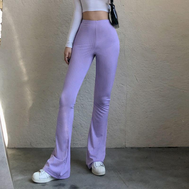 Streetwear Solid Sweatpants Tracksuit Women's Sports Pants 2022 High Waist Flare Pants Fashion Skinny Long Trousers Y2k Capris