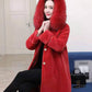 Real Fox Fur Collar Particle Sheep Shearing Female Mid-length Fur with Haining Fur Thickening Warm Jacket