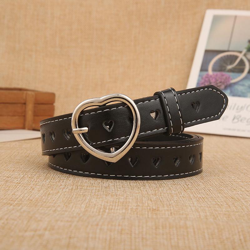 Belt Women's Simple Thin Style with Jeans Personality Retro Heart-shaped Hollow