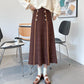 Winter Thickened Rib Knitted Large Swing Maxi Long Skirts Elegant Solid A-line Pleated Ankle Length Knit Skirts