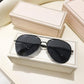 Sunglasses Pilot Super Cool Toad Mirror Brown Half Frame Sunglasses Men Driving Women Couple Sunglasses Black