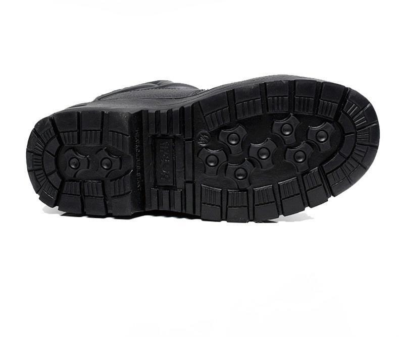 Winter Black Ankle Leather Safety Shoes Men Waterproof Steel Toe Cap Shoes Thermal Cotton Boots