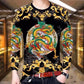 3D Printed Shirt Men T-shirt Wolf Decoration Fashion Long Sleeve White Tees Loose Breathable Jumper Streetwear