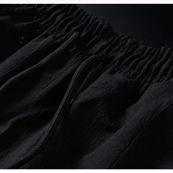 Men's Casual Trousers Spring and Autumn Thin Section Loose Sports Harem Pants Elastic Nine Strappy Overalls Trousers